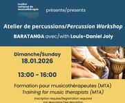 Atelier percussions - annonce bilingue